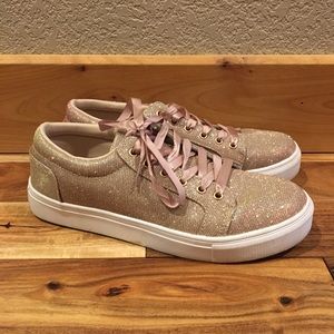 Rose gold sparkle sneakers
